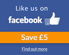 Like Us On Facebook Save £5
